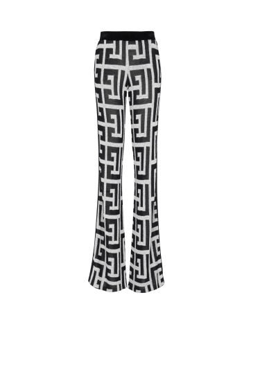 Monogrammed jersey trousers