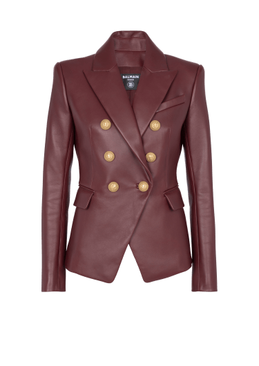 Classic 6-button leather jacket