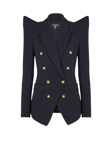 8-button structured jacket