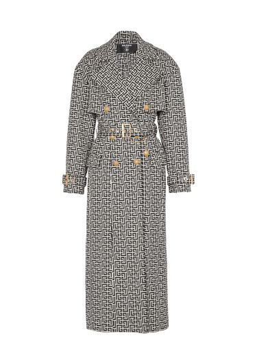 Monogrammed trench coat