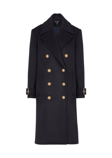 Balmain Mini Monogram Jacquard Trench Coat