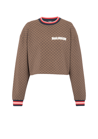 Cropped mini monogram sweatshirt