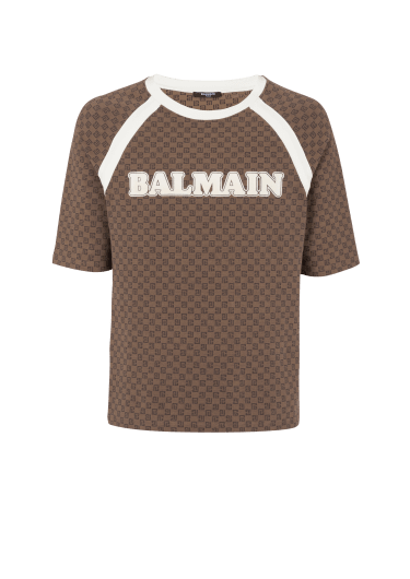 Balmain Mini Monogram Technical Top - Brown