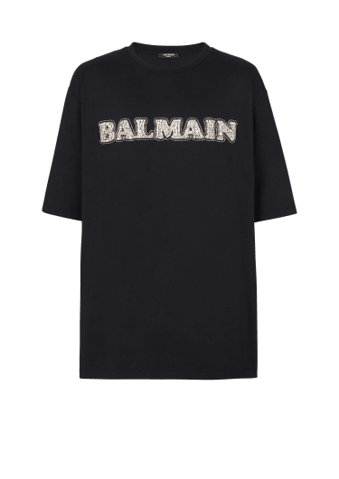 Besticktes Retro Balmain T-Shirt