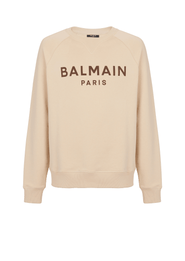 Men's Flock & Foil Logo Sweatshirt by Balmain