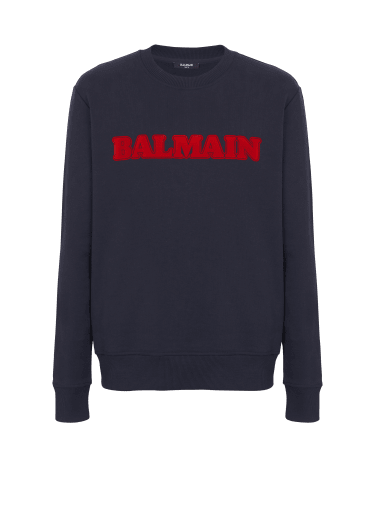 Balmain Jacquard Mini Monogram Sweatshirt In Multicolor