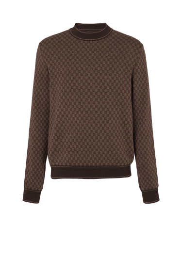 Knit jumper with mini monogram