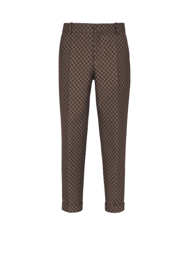 Straight-leg mini monogrammed trousers