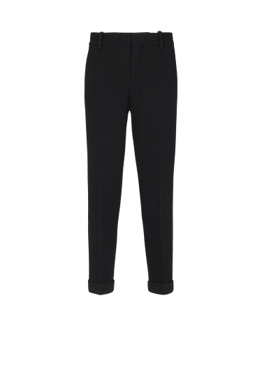 Crepe straight-cut trousers