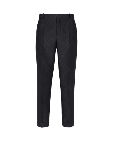 Straight-leg mini monogrammed trousers