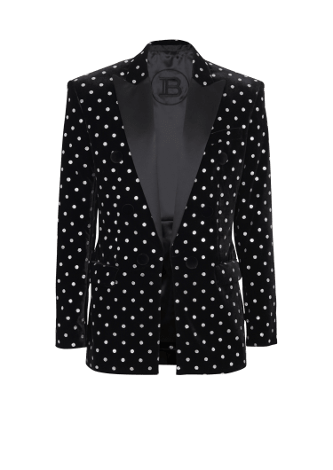 Veste en velours à pois glitter