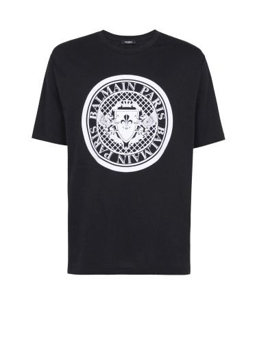 Balmain Men's Monogram-print Cotton T-shirt