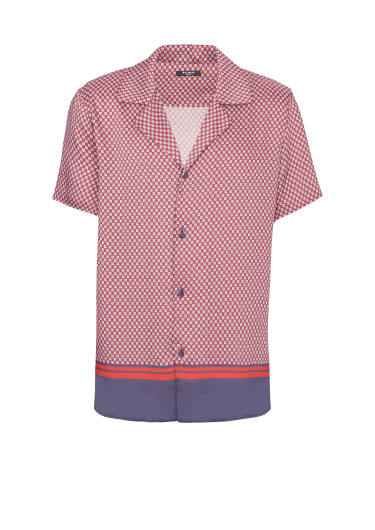 Camisa en seda de manga corta Monograma - Hombre - Ready to Wear