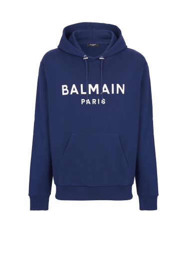 Balmain Monogram Embossed Hooded Sweatshirt