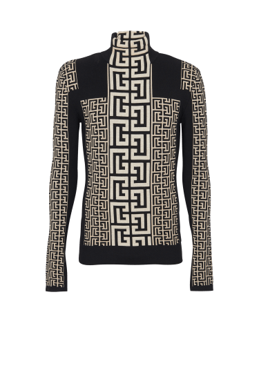 Monogrammed fine knit jumper