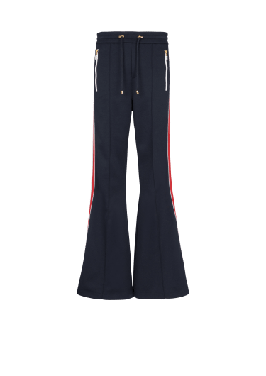 Balmain monogram-print Track Pants - Blue