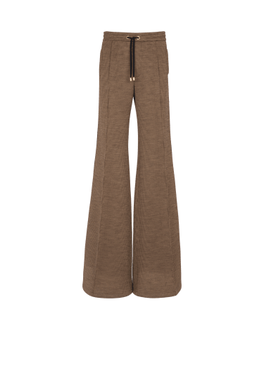Pantaloni casual in jacquard pied-de-poule
