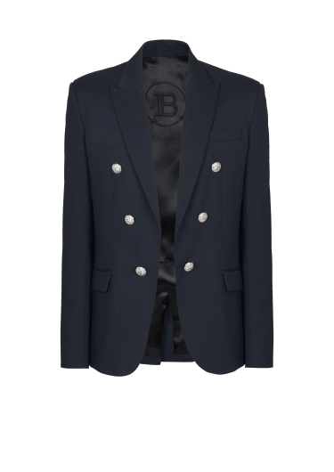 Balmain blazer silver buttons sales