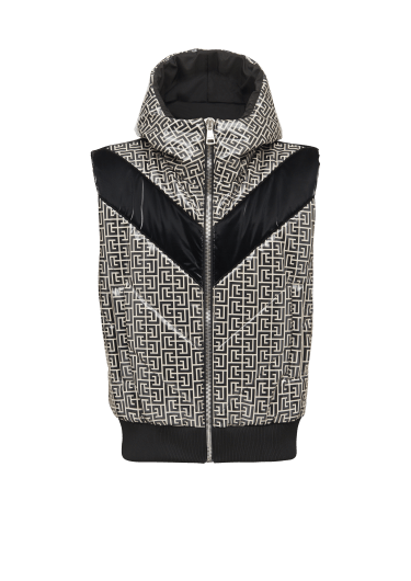 Puffer gilet jacket with monogram detail