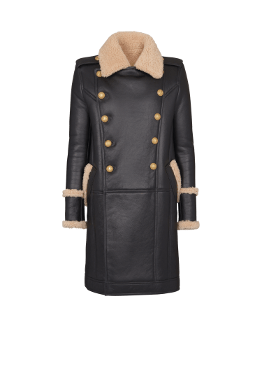 Long sheepskin coat