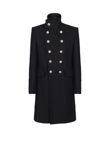 Mid-length military-style coat