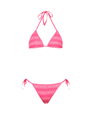 Bikini with Balmain monogram pattern
