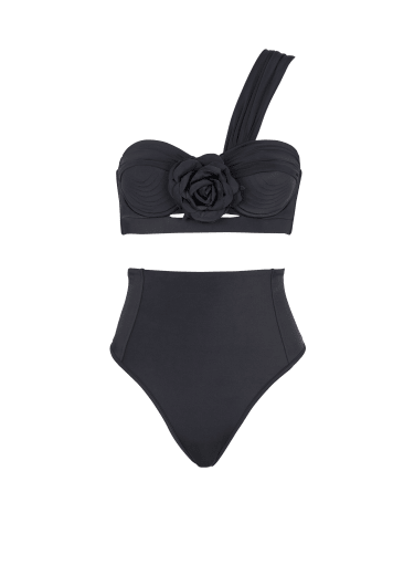 Asymmetric two-piece swimming costume