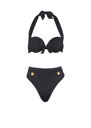 Two-piece swimsuit with buttons