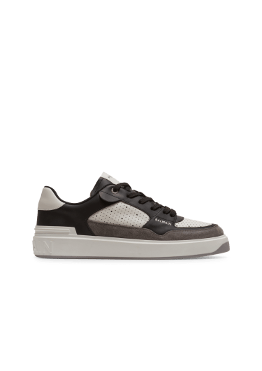Downtown white/silver trainer  Silver trainers, Black leather
