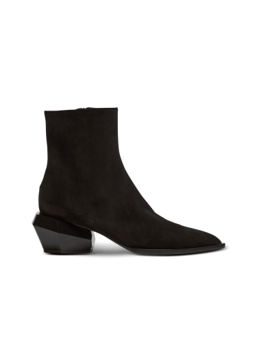 Bottines Billy à talon diamant en cuir suédé