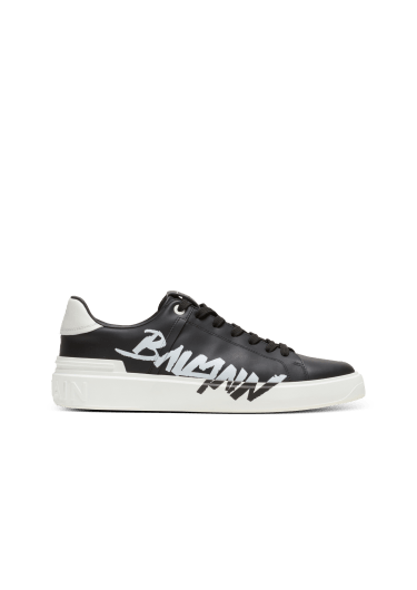 Bedruckte Sneakers B-Court aus Leder