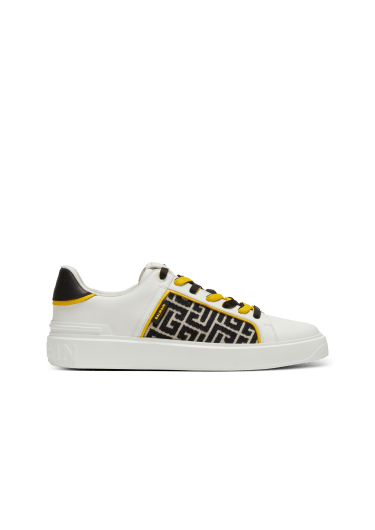 Sneakers B-Court aus Leder und Monogramm-Jacquard