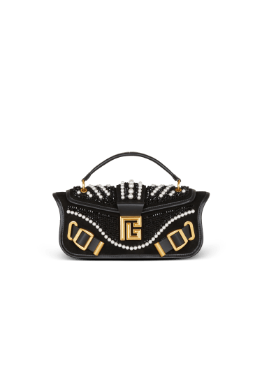 Embroidered velvet designer clutch, luxury evening clutch bag