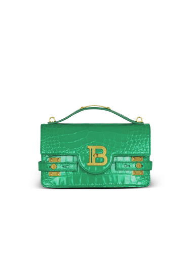 B-Buzz Shoulder 24 bag in crocodile-print leather
