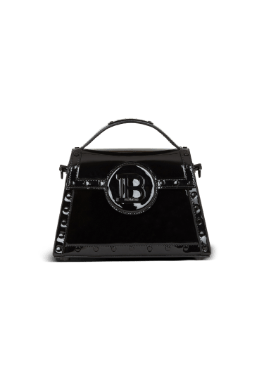 Balmain B-buzz 19 Monogram Fabric Bag in Black