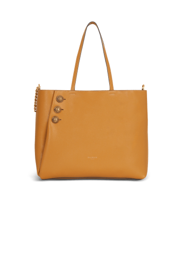 Emblème grained leather tote bag