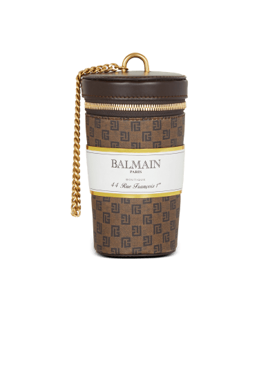 Clutch Coffee Cup in tela mini monogramma