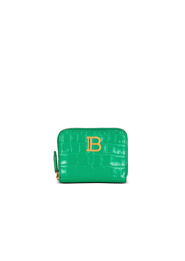 B-Buzz crocodile-print leather purse