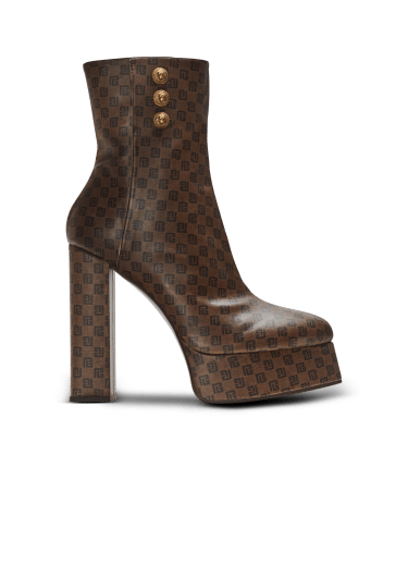 Bottines Brune mini monogramme