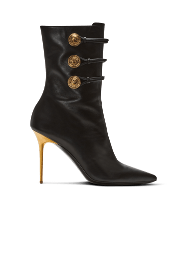 Balmain Charlie Monogram Lace-Up Army Booties