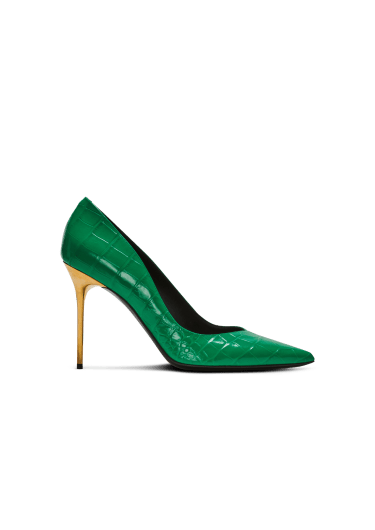 Ruby stilettos in crocodile-print leather