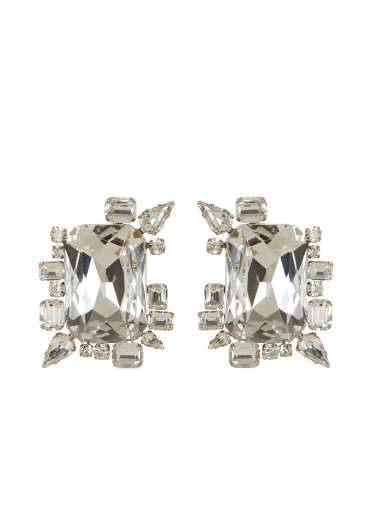 Maxi-Ohrringe mit Kristallbesatz