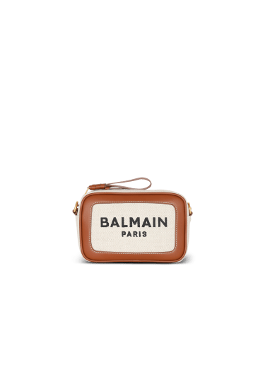 B-Army canvas and leather clutch