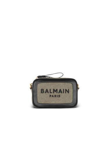 B-Army canvas and leather clutch