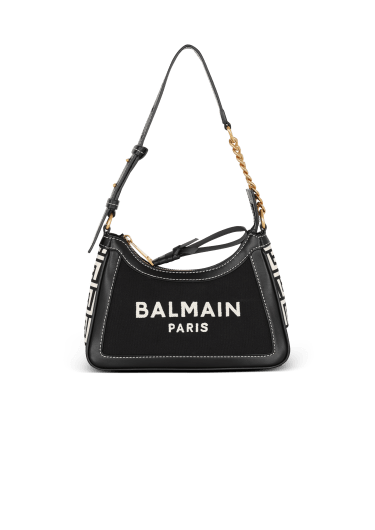 BALMAIN B-Army Woven Raffia Shoulder Bag Natural Fuchsia – Past
