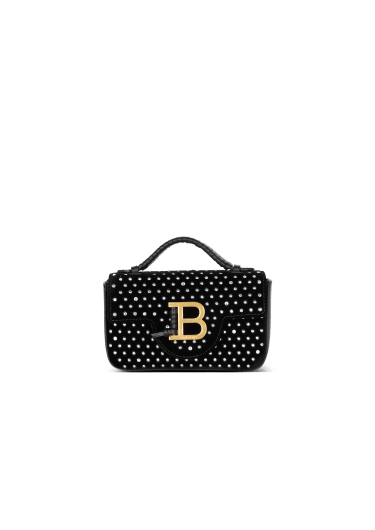 Mini-Tasche B-Buzz aus Samt und Kristallen
