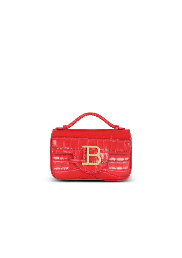 B-Buzz mini bag in crocodile-print leather