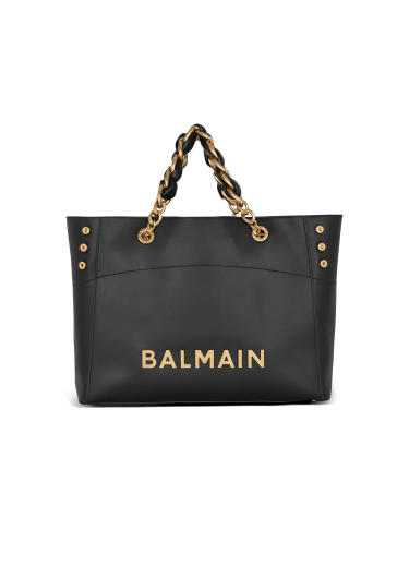 Balmain 1945 Black Leather Embossed Flap Medium Shoulder Bag WB1BK652 –  Queen Bee of Beverly Hills