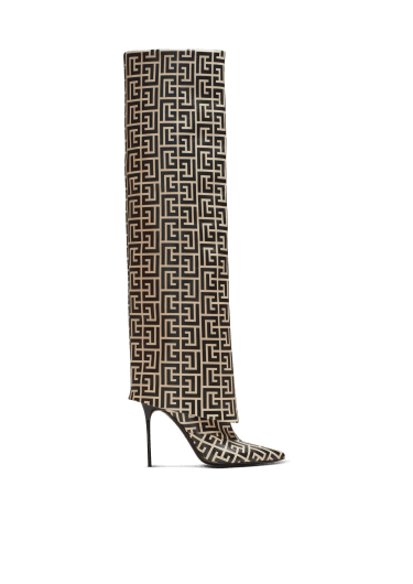Stiefel Ariel aus Leder mit Monogramm