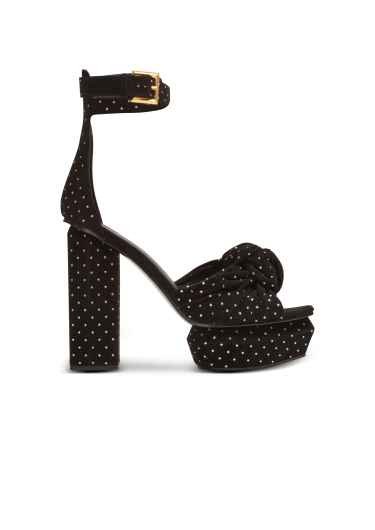 Ava suede and crystal platform sandals